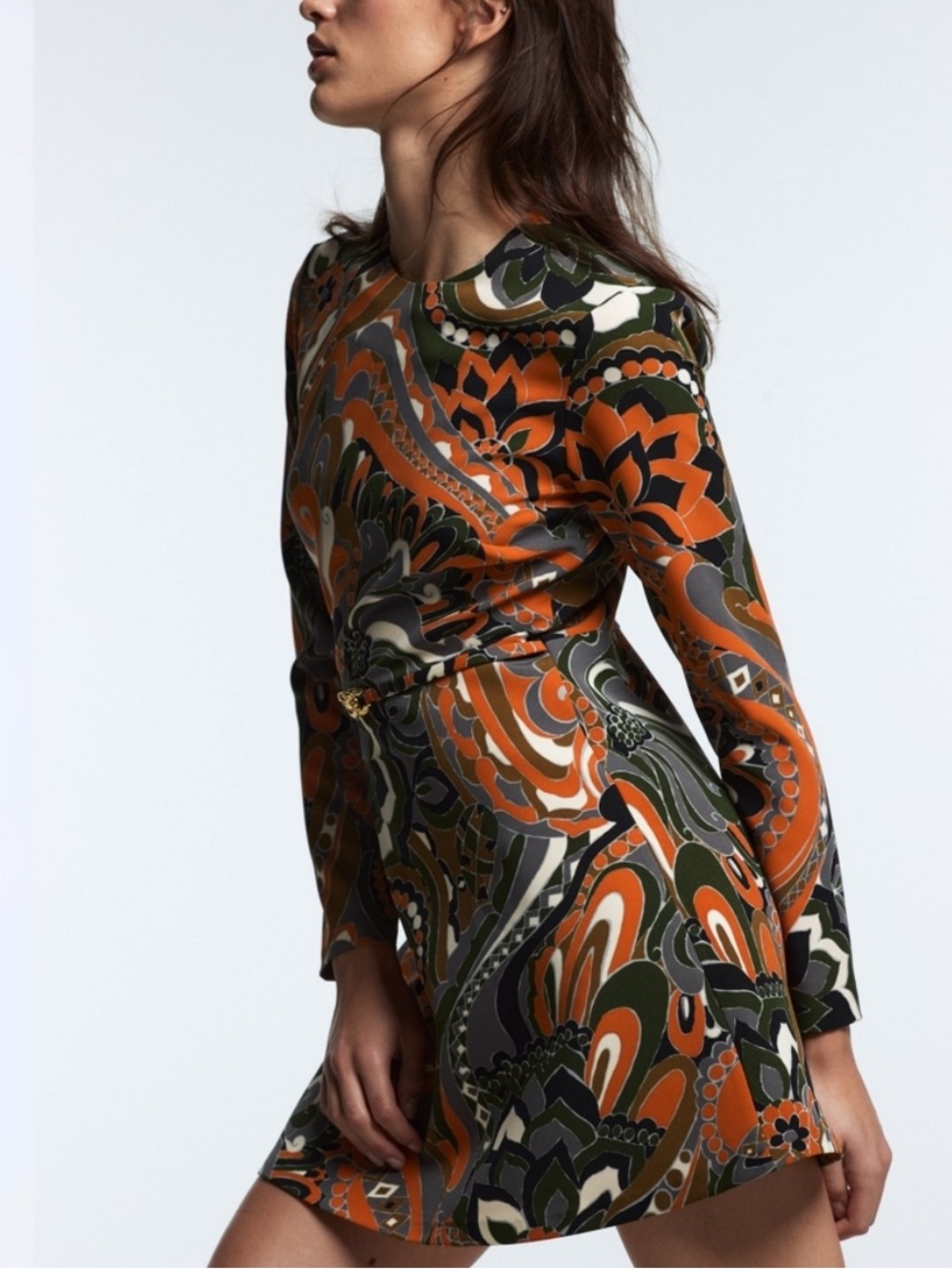 Zara Short Printed Mini Dress